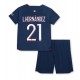 Billige Paris Saint-Germain Lucas Hernandez #21 Børnetøj Hjemmebanetrøje til baby 2023-24 Kortærmet (+ korte bukser)